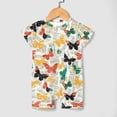 ZHANGS Retro Newspaper Butterflies 1223 Print Unisex Baby Rompers Short