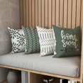 thumbnail image 5 of Pillow Covers 16x16 Set of 4, Modern Sofa Throw Pillow Cover, Decorative Outdoor Linen Fabric Pillow Case for Couch Bed Car, Aqua Green, 5 of 6