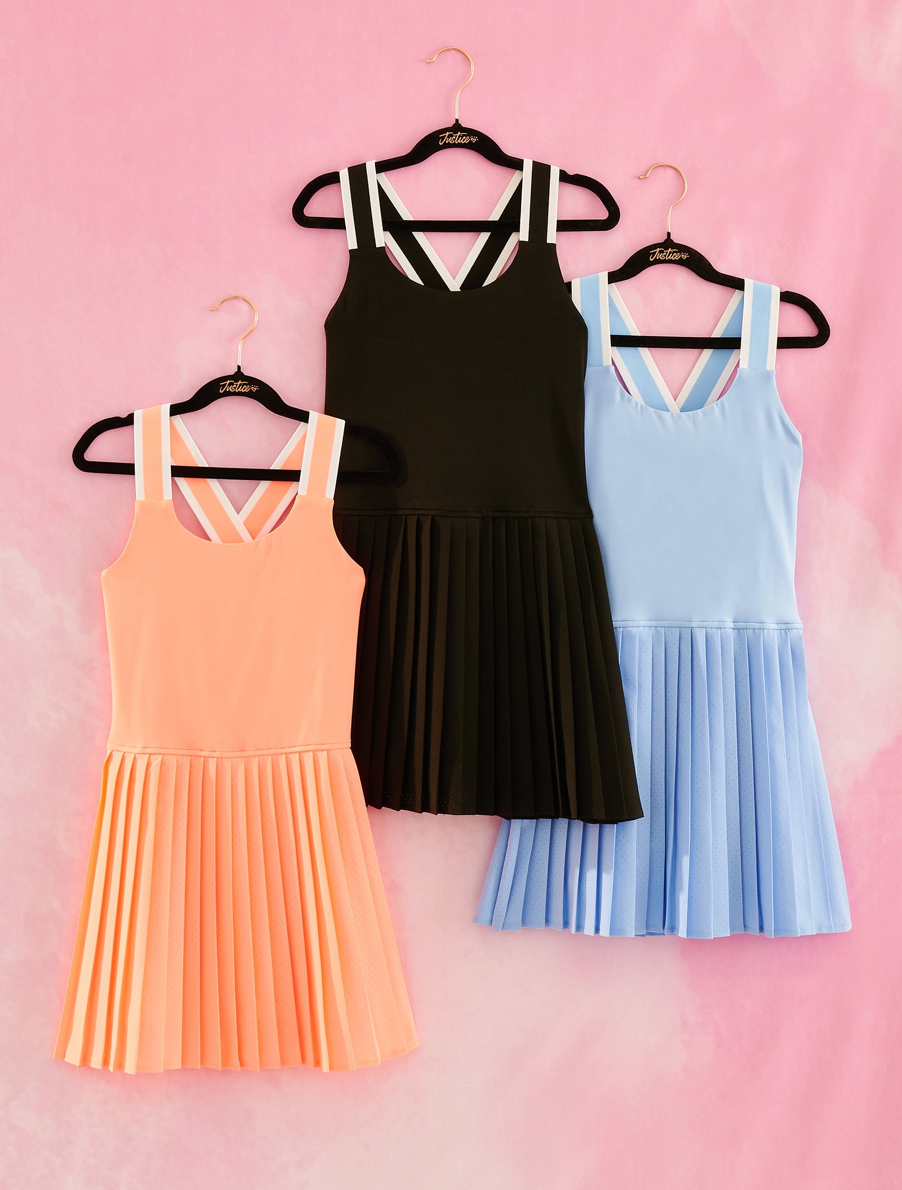 Justice Girls Pleated Tennis Dress, Sizes XS - XLP - Walmart.com