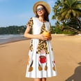 thumbnail image 4 of Easygdp Christmas Gnomes In Leopard para Vestido Transpirable de Mujer, Vestido Suelto de Manga Corta con Pliegues y Bolsillos para el Verano, 4 of 6