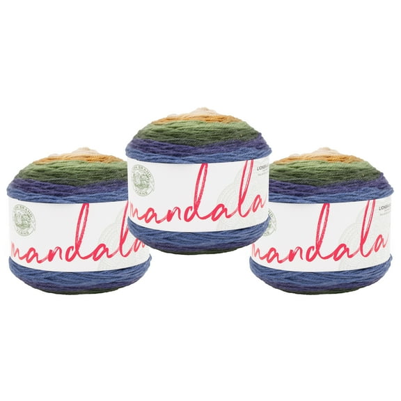 Lion Brand Yarn Mandala Loch Ness Light Acrylic Yarn 3 Pack
