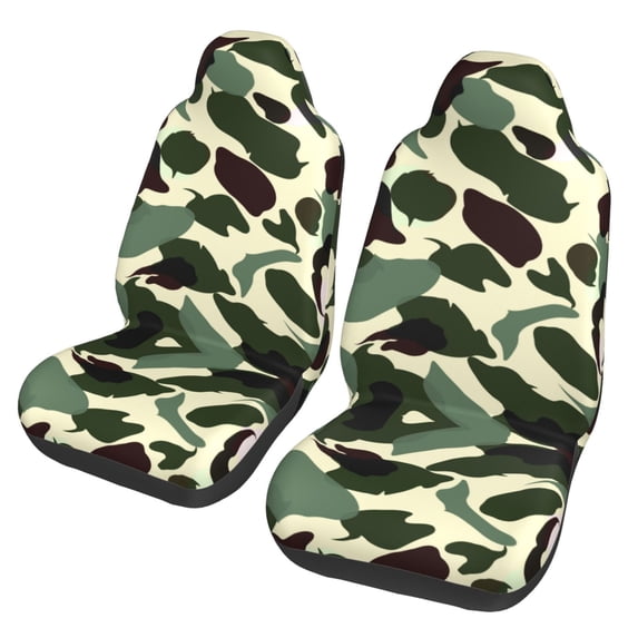 Camouflage Car Front Seat Covers Protectors , Camouflage Automotive Seat Covers for Cars Trucks Suv