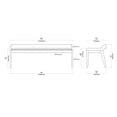thumbnail image 7 of Rasmus Cream Faux Leather Wood Dining Bench - Black Finish, 7 of 7