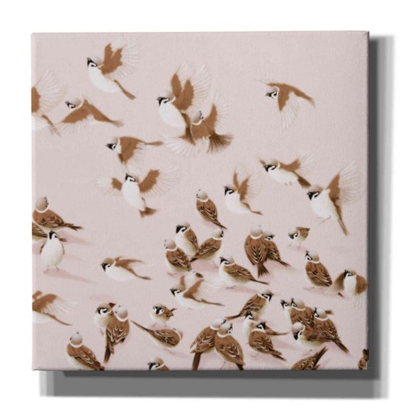 Epic Graffiti 'Sparrow' by Zigen Tanabe, Canvas Wall Art, 26"x26"