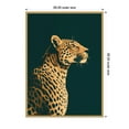 thumbnail image 5 of Kate and Laurel Framed Canvas Wall Art Print Emerald Gilded Cheetah by The Creative Bunch Studio, 28 x 38 Sylvie Bright Gold Frame, Modern Contemporary, Animal Art for Wall Decor, 5 of 8