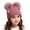 #0139-Pink, variant on Favoffer Infant Toddler Baby Knitting Woolen Hat Winter Warm Double Pompom Beanie Cap with Bow 6M-1.5Y