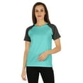 thumbnail image 1 of Inkmeso T-Shirt Raglan à Manches Courtes pour Femmes Coupe Régulière Décontracté Uni Basique Tee T-Shirts, 1 of 7