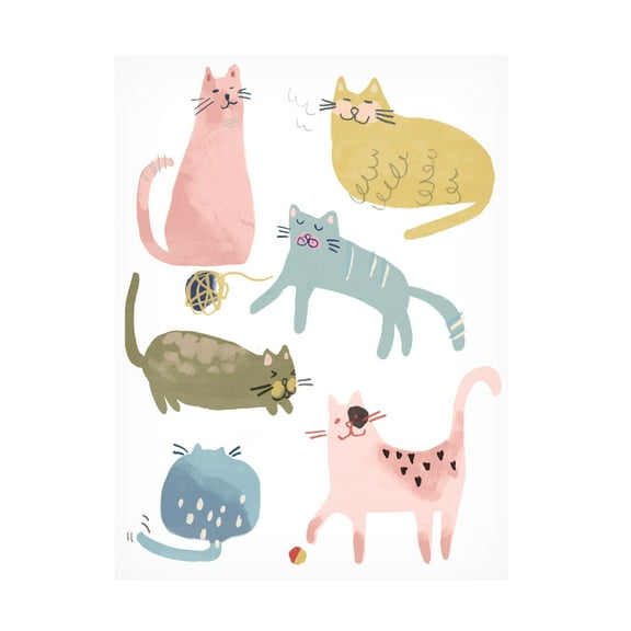 June Erica Vess 'Cat Squad I' Canvas Art