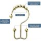 thumbnail image 4 of Shower Curtain Hooks, Shower Curtain Rings Rust Proof Metal Double Glide for Bathroom Shower Rods Curtains, Set of 12 Hooks-Gold, 4 of 5