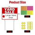 thumbnail image 5 of VEGCOO 5-Pack Yard Sale Signs 13x17 inch with Metal Stakes & 4 Price Stickers - Double-Sided Weatherproof Garage Sale Signs, Directional Arrow Sign, for Farmers Market - Reusable Rigid PP Board, 5 of 7