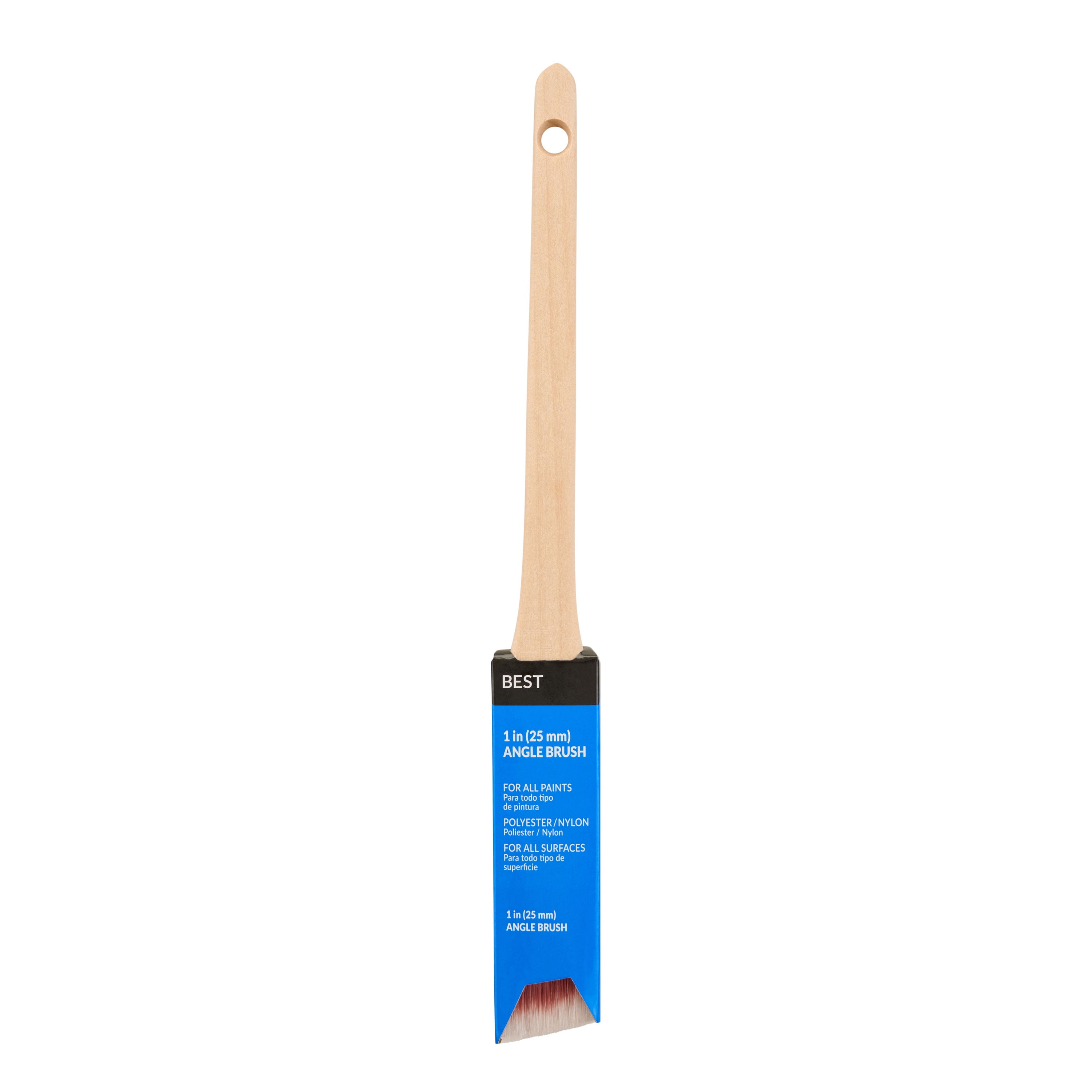 (3 pack) BEST 1" Polyester-Nylon Thin Angle Brush