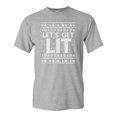 thumbnail image 1 of Let's Get Lit Deer Ugly Christmas Funny DT Adult T-Shirt Tee, 1 of 2