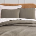 thumbnail image 6 of Oversized Square Stitched Solid Embroidered 3-Piece Quilt Set by Southshore Fine Linens, 6 of 6