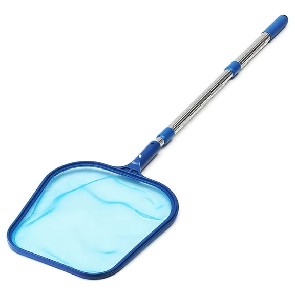Pool Skimmer Net with 17 - 41" Telescopic Pole Leaf Skimmer Mesh Rake Net for Spa Pond Swimming Pool, Pool Cleaner Supplies and Accessories