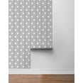 thumbnail image 4 of NextWall Onyx & Metallic Silver Zen Geo Peel and Stick Wallpaper, 4 of 9
