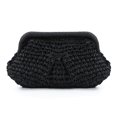 thumbnail image 1 of Bolso de mano de paja en forma de dumpling LUI SUI tejido para mujer, 1 of 8