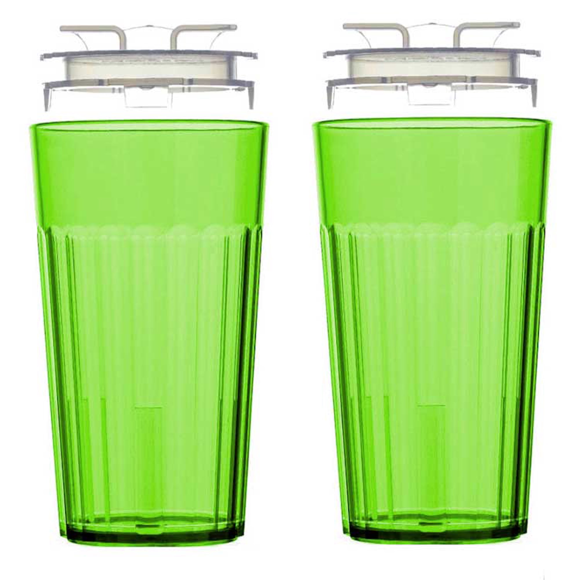Reflo Smart Cup (Green 2-Pack) Open Training Cup, Toddler Cup, No Suction 6oz, 360 Control-Flow, USA MADE Premium High-Impact Plastic