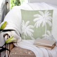 thumbnail image 3 of 16x16 Pillow Covers Set of 2, Sage Green Palm Trees Square Throw Pillow Covers for Couch/Sofa/Living Room, Farmhouse Tropical Summer Beach Decorative Soft Pillowcases for Couch Throw Pillows, 3 of 7
