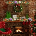 thumbnail image 5 of Christmas Garland Hanging Rattan Weaving Wall Hanging Decorations Xmas Garland Decor for Yard, Porch, Table, Wall, Stair Mantel, Frames, Party Decor 71inch, 5 of 7