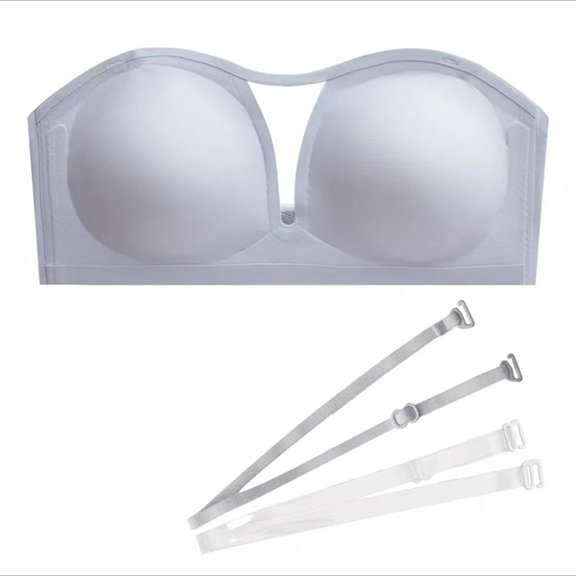 Sngxgn Workout Sports Bras Women Removable Backless Strappy Light Support Gym Fitness Yoga Crop Bra(Grey,L)