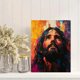 thumbnail image 2 of Qisvanset 12x16 Inch With Frame 2D Flat Wall Art Classic Jesus Art Trendy Apartment Religious Home Gift, 2 of 8