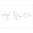 thumbnail image 7 of Pemberly Row Adjustable Height Modern Fabric Accent Chair in Sky Blue (Set of 2), 7 of 7