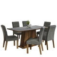 thumbnail image 1 of Juego de Comedor Madesa Britney Mesa con Tapa de Madera 6 Sillas Marrón/Gris/Silver, 1 of 9