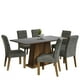 thumbnail image 1 of Juego de Comedor Madesa Britney Mesa con Tapa de Madera 6 Sillas Marrón/Gris/Silver, 1 of 9