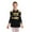 Black, variant on TiaoBug Kids Cheer Leader Costume Halloween Outfit Long Sleeve Cold Shoulder Cheerleading Dress Black 8