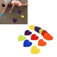 thumbnail image 4 of Marqueur de Tapis de Classe, Marqueur de Sol Multicolore en Polyester à Pois pour Maternelle pour Gymnase Rond, Forme de Cœur, 4 of 7