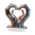 thumbnail image 3 of Estatua de de amor, figura de gesto de mano, modelo de mano, figura de escritorio coleccionable, escultura de corazón para chimenea, Bar, Día de, 3 of 8