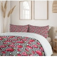 thumbnail image 6 of Ambesonne Fruits Duvet Cover Sets, Chevron Striped Design, 2-Queen, Black White, 6 of 7