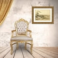 thumbnail image 3 of Hokusai 14x11 Gold Ornate Wood Framed with Double Matting Museum Art Print Titled - A Landscape With A Seaside Village 1840, 3 of 4