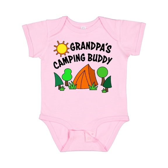 Inktastic Grandpa's Camping Buddy Boys or Girls Baby Bodysuit