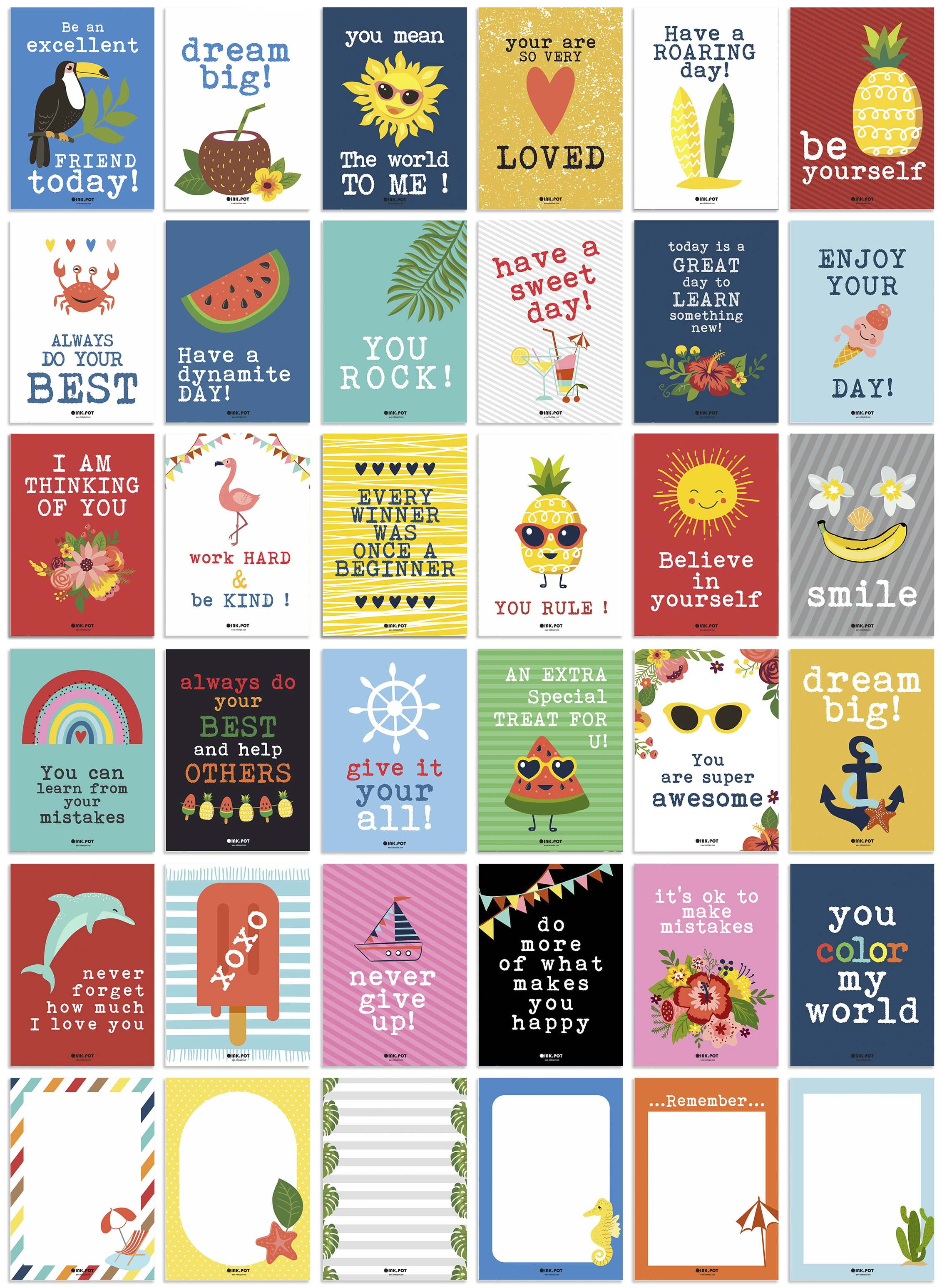 Cute Unique Positive Cards Inspirational And Motivational - Temu