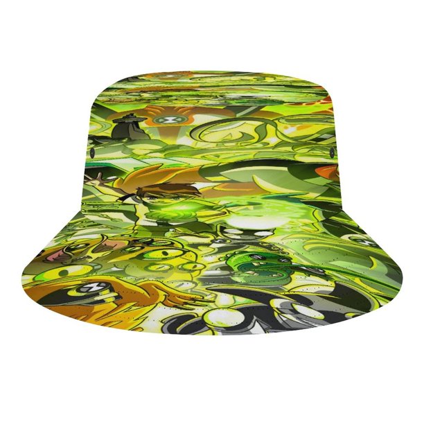 Ben 10-2 Sombrero bucket para adultos, gorra de protección solar, sombrero de pescador plegable para viajes al aire libre, pesca y actividades de verano