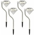 thumbnail image 1 of FloreceBien Lámpara solar para jardín exterior, 4 x luces solares de jardín con forma de diamante Luces solares para exterior impermeables para balcón, jardinera, jardineras y decoración de terraza, 1 of 7