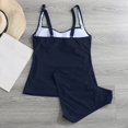 thumbnail image 5 of Rigardu swimsuit for women Women's Split Body Swimsuit Tankini Two Piece Slim Fitting Tie Design Appears Slim Multi Color Multiple Sizes tankini swimsuits for women womens swimsuits Navy + XL, 5 of 5