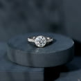 thumbnail image 6 of Rosec Jewels Lab Created Diamond Ring - Bezel Set Engagement Ring 2 Carat (8 mm, EF-VS Quality), 925 Sterling Silver, US 4.00, 6 of 9