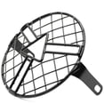 thumbnail image 2 of Motorcycle Headlight Lamp Shade Retro Black Shell Round Headlight Grille, 2 of 5