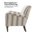 thumbnail image 5 of Stripe Accent Chairs Set of 2 Upholstered Wood Legs Armchairs Home Living Room Adult Tan, 5 of 9