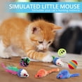 thumbnail image 4 of Tripumer 24Pcs Cat Toy Set Blue Foldable Cat Tunnel Colorful Cat Teaser Wand Suitable for Puppies, Kittens, Young Dogs, and Rabbits, 4 of 9