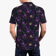 thumbnail image 5 of Vsdgher Multi-colored Spiders Print Men's Short Sleeve Stretch Polo Shirt, Moisture-Wicking Performance Polo Shirt, 5 of 8