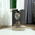 thumbnail image 6 of Yayeee Freestanding Laundry Hamper with Handle Collapsible Large Storage Basket for Clothes, Sitting on The Moon, 6 of 7