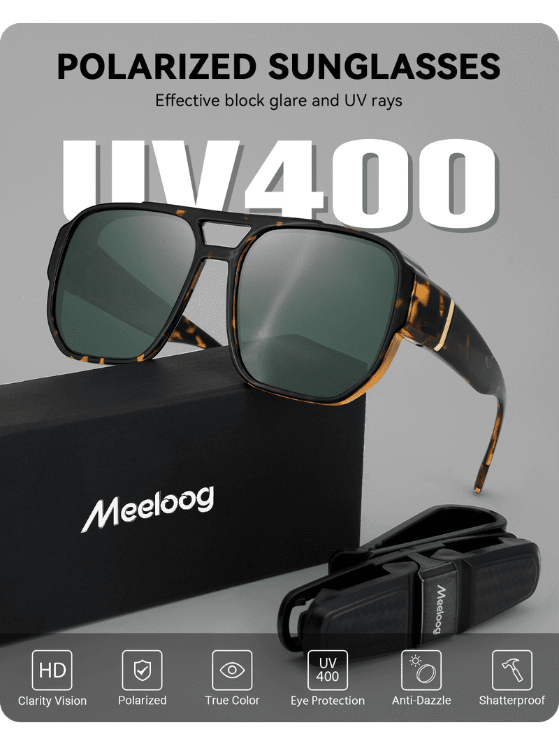 Meeloog Fit Over Glasses Polarized Sunglasses for Women Men  display picture 2