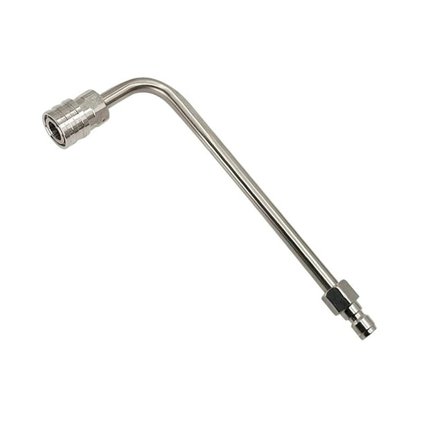 Varilla de extensión para canaleta de hidrolavadora, repuesto de acero inoxidable, versátil 160 mm en forma de L
