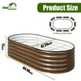 thumbnail image 4 of SnugNiture 8x4x1.5 ft Metal Raised Garden Bed - Durable Planter Box for Outdoor Vegetables, Flowers, and Herbs, 4 of 8