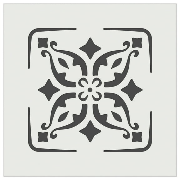 Mediterranean Mosaic Tile DIY Cookie Wall Craft Stencil - 5.5 Inch