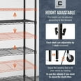 Heavy Duty NSF Commercial Adjustable Shelves Wire Shelving w/Wheels ...