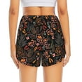 thumbnail image 4 of Xecao's Floral for a double-layer running short for women, perfect for gym, tennis, and more, featuring a convenient pocket., 4 of 9